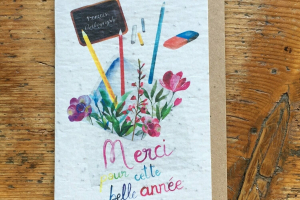 Les cartes de Lulu "Merci pour cette belle année" (crayon+ardoise))