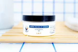 Bleu blanc mousse crème mains et visage lait d'anesse et argan