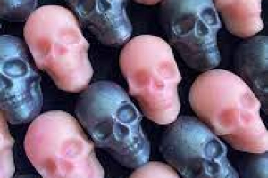 Pétale de cire fondant tête de mort "Halloween"