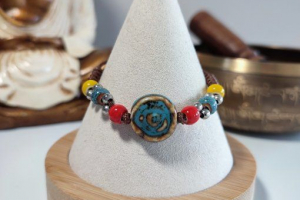 Bijoux de corallie bracelet rond bleu