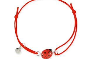 Bracelet enfant fille lacet coccinnelle