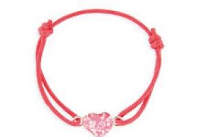 Bracelet enfant fille lacet coeur