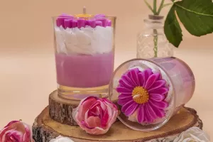 bougie fée mère fleur de coton