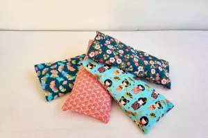 Bouillotte sèche déhoussable motif feuilles