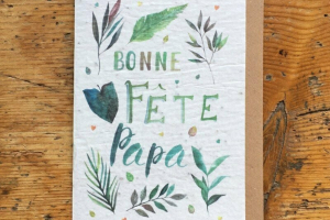 les cartes de lulu "Bonne fête papa" feuilles