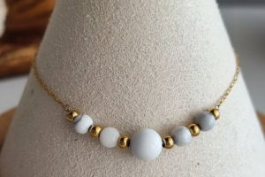 les bijoux de Corallie bracelet or howlite 