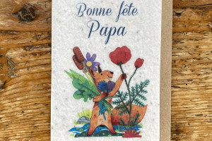 les cartes de lulu "Bonne fête papa"renard