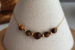 les bijoux de Corallie bracelet or oeil de tigre