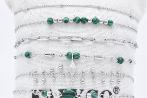 kapyco bracelet argent malachite vert