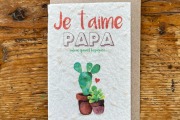 les cartes de lulu "Je t'aime papa" cactus