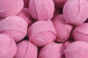 Mini bille de bain  framboise