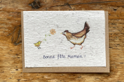 les cartes de lulu "Bonne fête maman" poule poussin