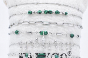 kapyco bracelet argent malachite vert