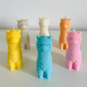 bougie fantaisie l alpaga blanc