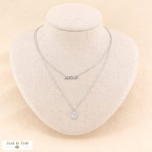 lilas de seine collier argent double amour 3103