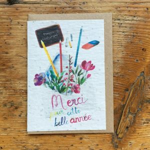 Les cartes de Lulu "Merci pour cette belle année" (crayon+ardoise))