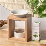 Mes gourmandises bougies brûle parfum ARINA en bambou et céramique rond blanc