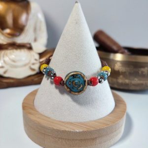 Bijoux de corallie bracelet rond bleu