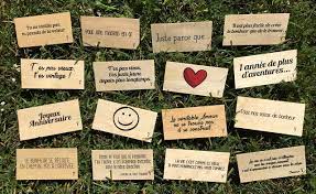 Hylarion carte en bois  BOUQUET DE BAISERS