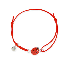 Bracelet enfant fille lacet coccinnelle