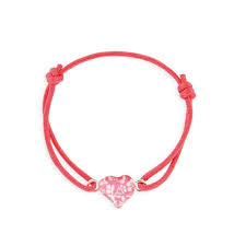 Bracelet enfant fille lacet coeur