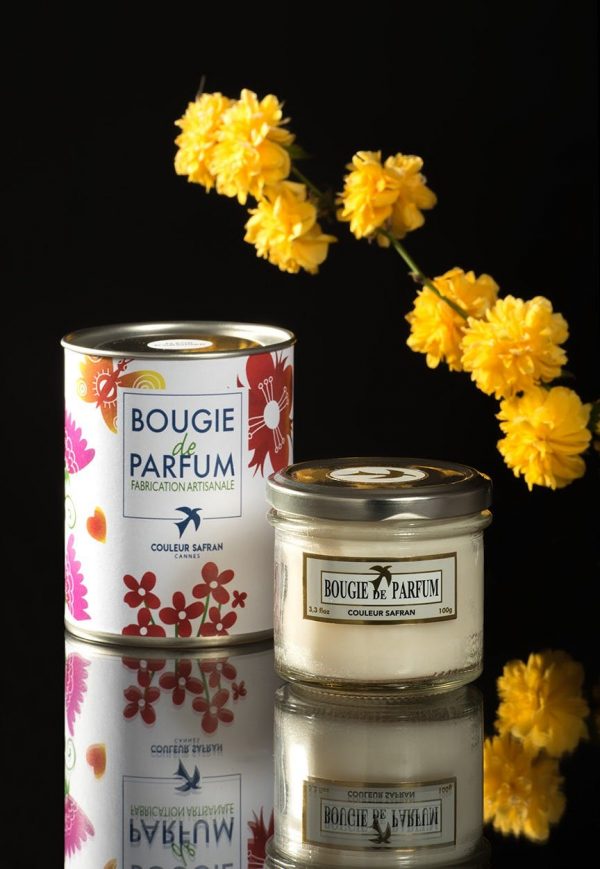 Couleur safran bougie patchouli