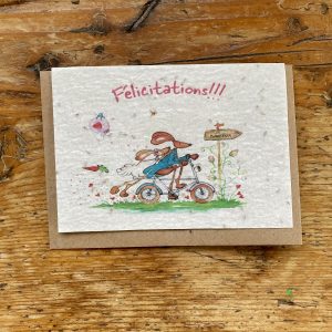 les cartes de Lulu "félicitations"(lapins)