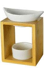 Mes gourmandises bougies brûle parfum Feuillage en bambou et céramique en coeur