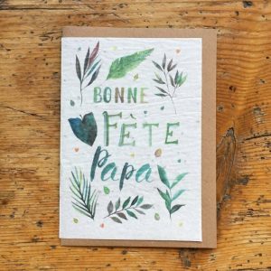 les cartes de lulu "Bonne fête papa" feuilles