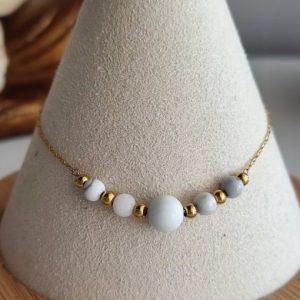 les bijoux de Corallie bracelet or howlite