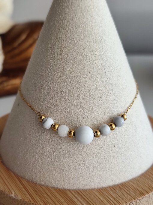 les bijoux de Corallie bracelet or howlite