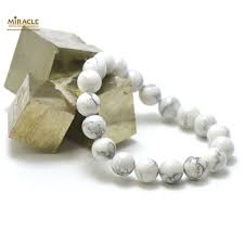 les bijoux de Corallie bracelet pierre ronde 6 mm howlite