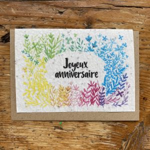 les cartes de Lulu "joyeux anniversaire"(arc en ciel)