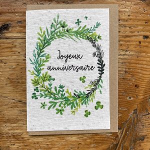 les cartes de Lulu "joyeux anniversaire"(menthe)