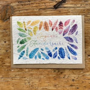 les cartes de Lulu "joyeux anniversaire"(plume)