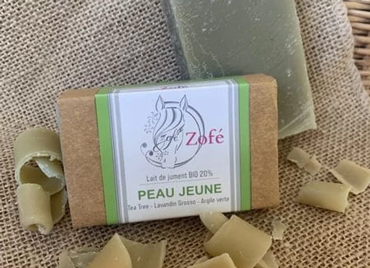 Zofé au lait de jument savon peaux jeunes
