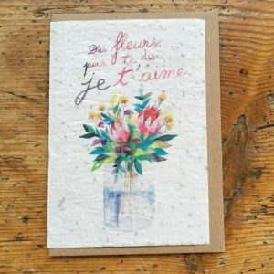 les cartes de Lulu "je t'aime"(bouquet)