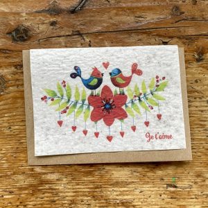les cartes de Lulu "je t'aime"(oiseaux)