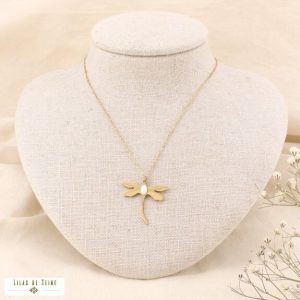 lilas de seine collier or libellule 3116