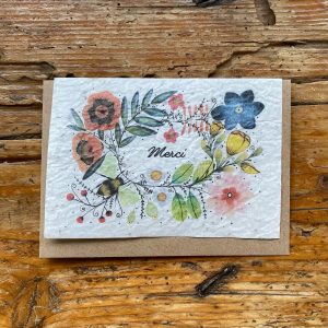 Les cartes de Lulu "Merci "(fleurs)
