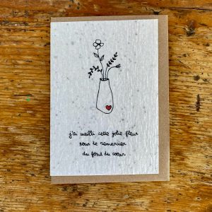 Les cartes de Lulu "Merci" (vase)