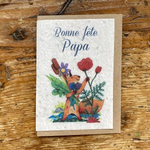 les cartes de lulu "Bonne fête papa"renard