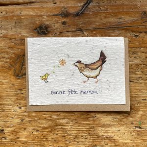 les cartes de lulu "Bonne fête maman" poule poussin