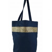 Supplément d'am sac shopping pailleté bleu