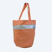 Supplément d'am sac shopping pailleté corail