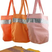 Supplément d'am sac shopping pailleté sienne