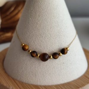 les bijoux de Corallie bracelet or oeil de tigre